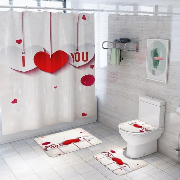 bath mats bathroom mat set valentine love shower curtain floor four-piece flannel toilet seat cover
bath mats bathroom mat set valentine love shower curtain floor four-piece flannel toilet seat cover
