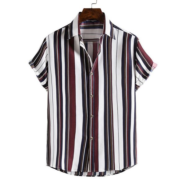 striped design hawaiian style men's short-sleeved shirt geometric print party beach daily casual lapel, White;black
striped design hawaiian style men's short-sleeved shirt geometric print party beach daily casual lapel, White;black