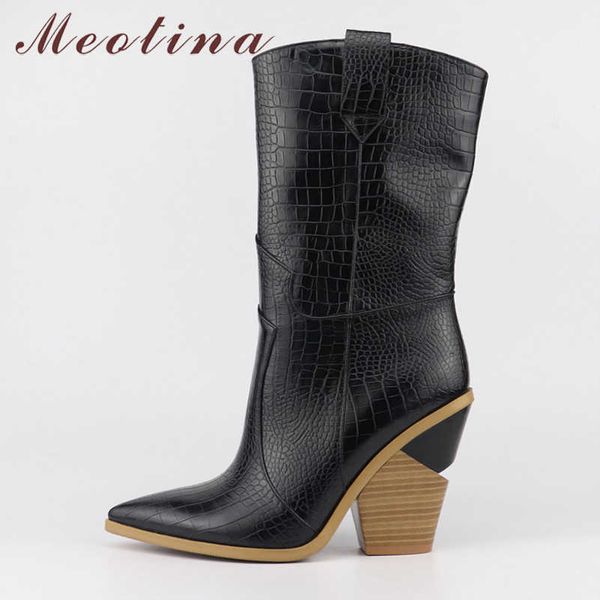 meotina winter western boots women fashion strange style heels mid-calf boots super high heel shoes ladies fall plus size 33-46 210608, Black
meotina winter western boots women fashion strange style heels mid-calf boots super high heel shoes ladies fall plus size 33-46 210608, Black
