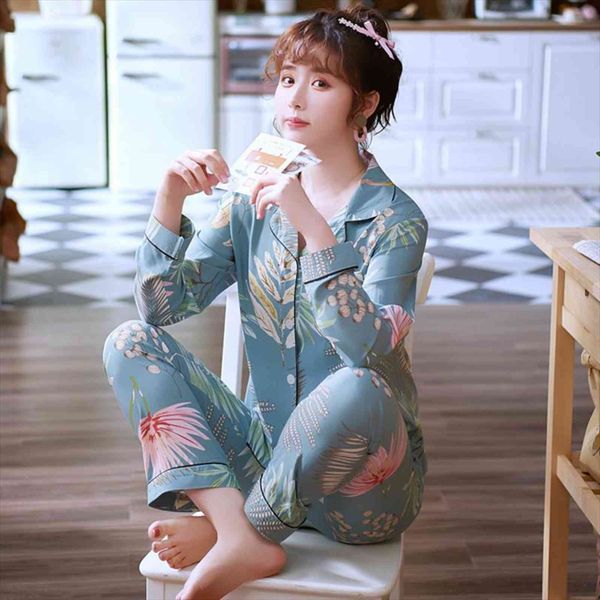 korea fresh flora leaf women sleepwear pajama sets 100% gauze long sleeve casual pyjamas suit 2pcs homewear clothes, Black;red
korea fresh flora leaf women sleepwear pajama sets 100% gauze long sleeve casual pyjamas suit 2pcs homewear clothes, Black;red