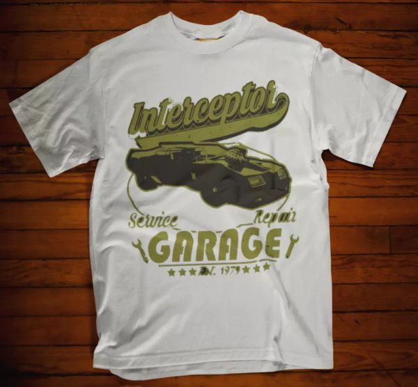 Mad Max T-Shirt Interceptor Rockatansky Mens Supercharger Car retro movie film, White;black 
Mad Max T-Shirt Interceptor Rockatansky Mens Supercharger Car retro movie film, White;black