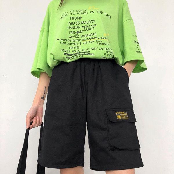 women's pants & capris 2021 summer causal short women black color high waist knee length western style vintage cargo streetwear, Black;white
women's pants & capris 2021 summer causal short women black color high waist knee length western style vintage cargo streetwear, Black;white