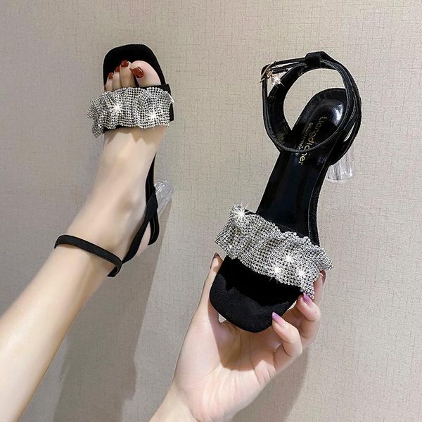 open toe clear heels buckle strap med high heeled sandals woman 2021 suit female beige summer shoes peep medium high-heeled comf, Black
open toe clear heels buckle strap med high heeled sandals woman 2021 suit female beige summer shoes peep medium high-heeled comf, Black