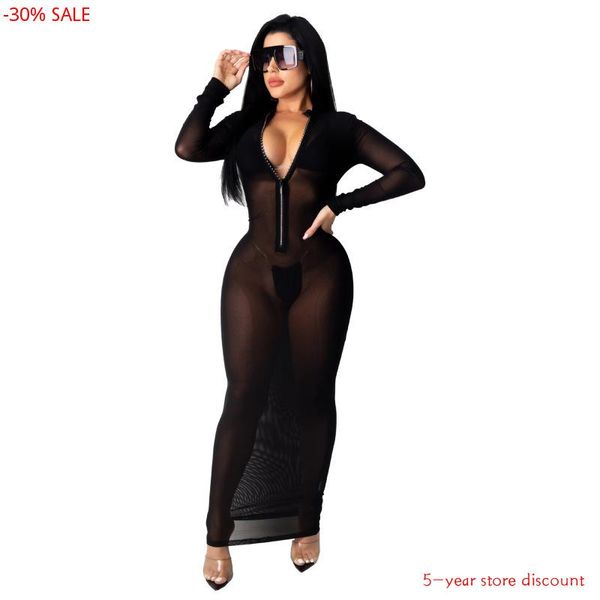 black women see through dress zipper up v neck long sleeve midi mesh beach coverups club blue vestidos casual dresses, Black;gray
black women see through dress zipper up v neck long sleeve midi mesh beach coverups club blue vestidos casual dresses, Black;gray
