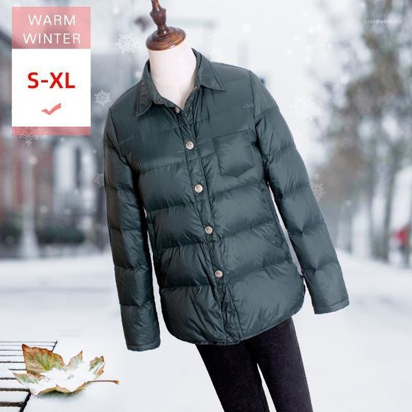 women short white duck down jacket withturn-down collar female ultral light thin coat covered button soft casual big size1, Black
women short white duck down jacket withturn-down collar female ultral light thin coat covered button soft casual big size1, Black