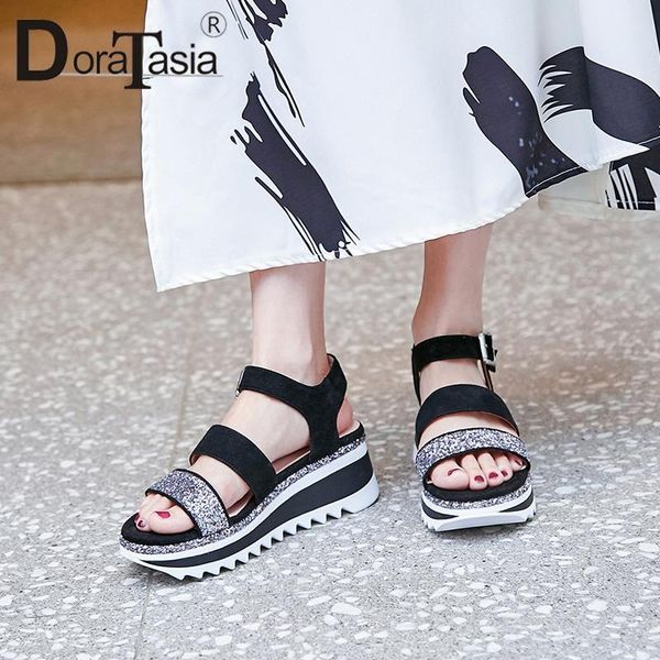 sweet girl summer glitters platform sandals natural leather suede women casual wedges beach shoes woman, Black
sweet girl summer glitters platform sandals natural leather suede women casual wedges beach shoes woman, Black