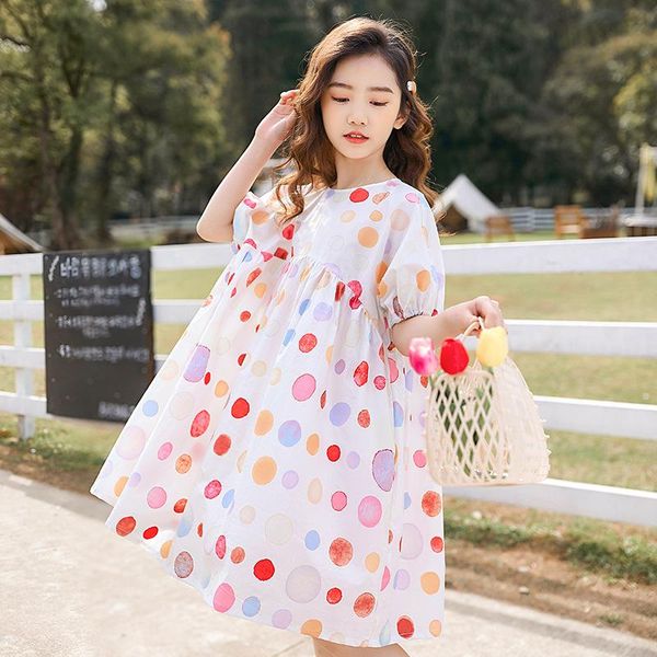 girl's dresses summer short sleeve dress for girls fashion dot print mid length gowns 5- 14 years kids casual beach children clothes, Red;yellow
girl's dresses summer short sleeve dress for girls fashion dot print mid length gowns 5- 14 years kids casual beach children clothes, Red;yellow