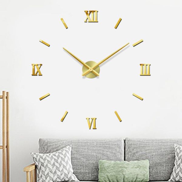 frameless big size wall clock golden diy watch moderm living room decor acrylic roman mumerals home ornaments without clocks
frameless big size wall clock golden diy watch moderm living room decor acrylic roman mumerals home ornaments without clocks