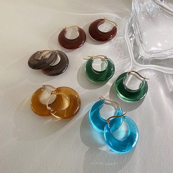 hoop & huggie lifefontier colorful acrylic transparent earrings for women geometric circel c-shaped resin korean fashion jewelry, Golden;silver
hoop & huggie lifefontier colorful acrylic transparent earrings for women geometric circel c-shaped resin korean fashion jewelry, Golden;silver