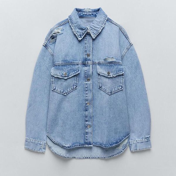 wholesale customized oversized women's outdoor spring button denim jacket coat street clothing jackets, Black;brown
wholesale customized oversized women's outdoor spring button denim jacket coat street clothing jackets, Black;brown