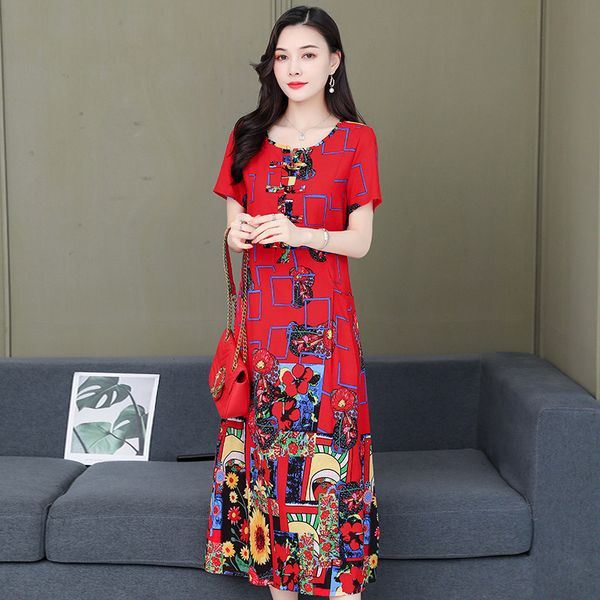 wholesale fashion women's plus size dress summer fat round neck slim waist short sleeve printed floral retro ethnic style, Black;gray
wholesale fashion women's plus size dress summer fat round neck slim waist short sleeve printed floral retro ethnic style, Black;gray