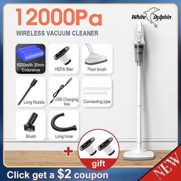 vacuum cleaners white dolphin cordless usb chargable household cleaner for office car pet hair 12000pa suction handheld
vacuum cleaners white dolphin cordless usb chargable household cleaner for office car pet hair 12000pa suction handheld