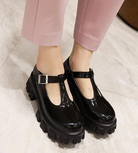 dress shoes patent leather vintage platform mary janes women t-strap high heel pumps thick bottom round toe goth, Black
dress shoes patent leather vintage platform mary janes women t-strap high heel pumps thick bottom round toe goth, Black