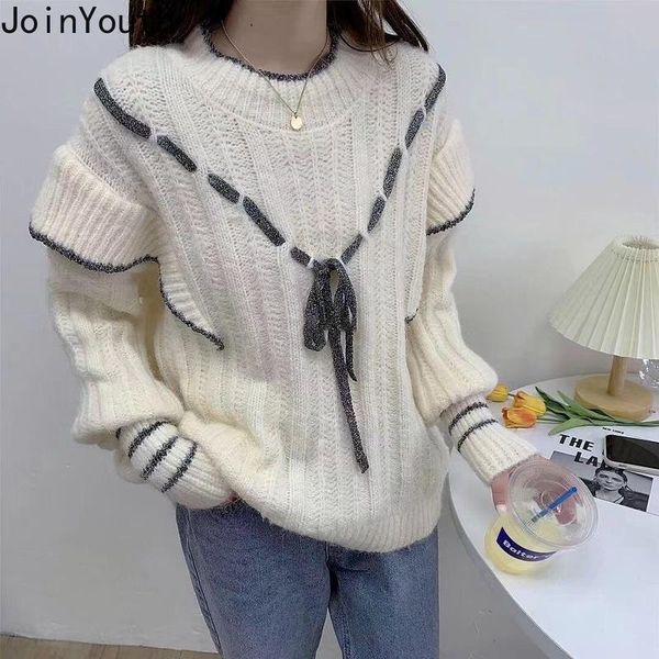 women's sweaters joinyouth sweet ruffle design pullover sweater women autumn winter korean loose preppy style soft knitted fashion jum, White;black
women's sweaters joinyouth sweet ruffle design pullover sweater women autumn winter korean loose preppy style soft knitted fashion jum, White;black