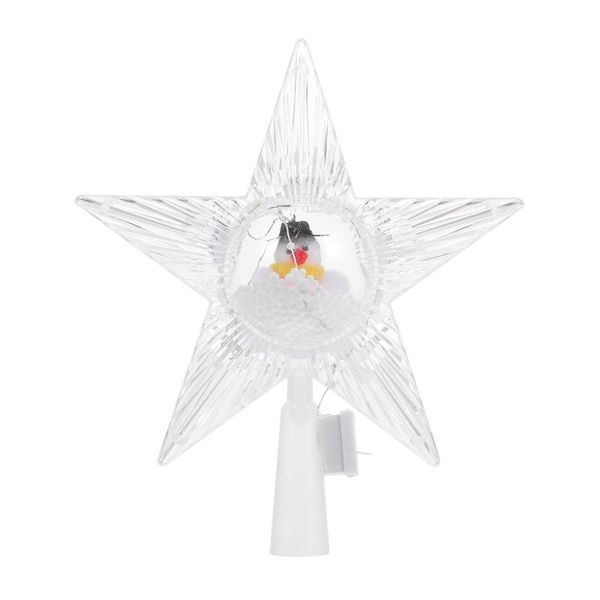 christmas decorations 1pc xmas tree er star treedecoration with light (random style)