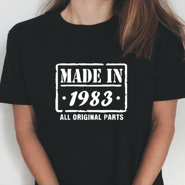 summer short sleeve harajuku tee shirt femme made in 1983 funny t women casual plus size tshirt camiseta mujer women's t-shirt, White
summer short sleeve harajuku tee shirt femme made in 1983 funny t women casual plus size tshirt camiseta mujer women's t-shirt, White