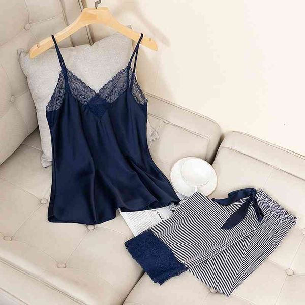 women's sleepwear 2pcs pajamas set women summer sleeveless nightwear loose casual home clothes strap pant silky satin pij, Black;red
women's sleepwear 2pcs pajamas set women summer sleeveless nightwear loose casual home clothes strap pant silky satin pij, Black;red