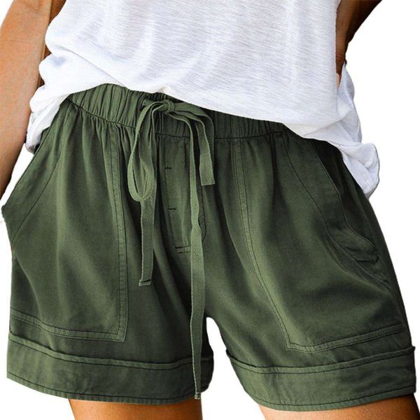 women shorts drawstring elastic waist loose light and friendly pockets mini for beach 2021, White;black
women shorts drawstring elastic waist loose light and friendly pockets mini for beach 2021, White;black