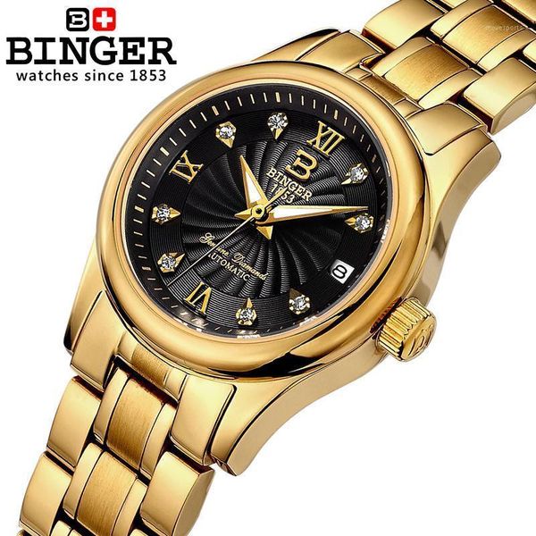 automatic mechanical switzerland binger women's watches clock full steel waterproof diamond female b-603l-7 wristwatches, Slivery;brown
automatic mechanical switzerland binger women's watches clock full steel waterproof diamond female b-603l-7 wristwatches, Slivery;brown