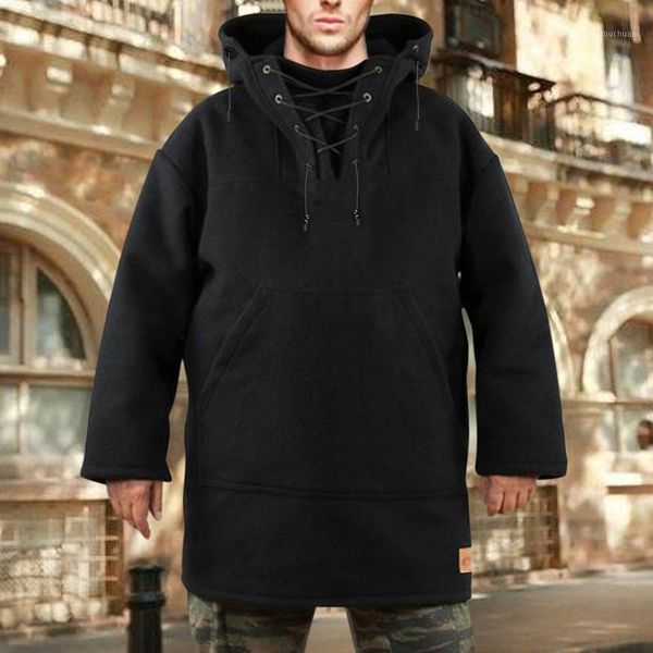 men's hoodies & sweatshirts autumn and winter coat casual loose solid color long sleeve bandage hooded sweatshirt warm thicken outwear, Black
men's hoodies & sweatshirts autumn and winter coat casual loose solid color long sleeve bandage hooded sweatshirt warm thicken outwear, Black