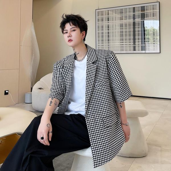 men's suits & blazers 2021 summer dress thousand bird pattern short sleeve suit coat trendy hairdresser handsome thin, White;black
men's suits & blazers 2021 summer dress thousand bird pattern short sleeve suit coat trendy hairdresser handsome thin, White;black