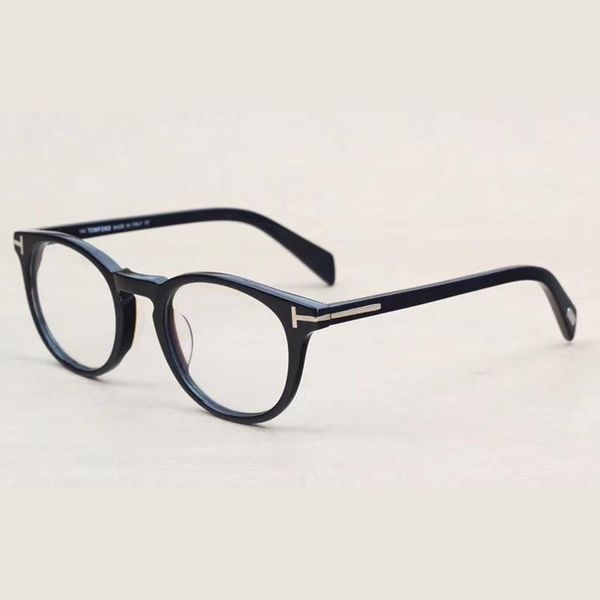 fashion sunglasses frames vintage tom for optical eyeglasses ford round acetate women men reading myopia prescription tf6123, Black 
fashion sunglasses frames vintage tom for optical eyeglasses ford round acetate women men reading myopia prescription tf6123, Black