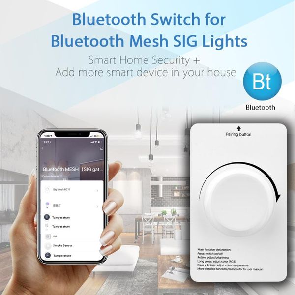 smart home control easy use simple remote controller for bluetooth mesh light bulb wall switch rotary dimmer
smart home control easy use simple remote controller for bluetooth mesh light bulb wall switch rotary dimmer