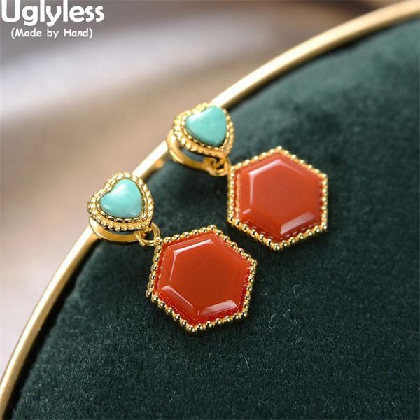 dangle & chandelier uglyless hexagon stars earrings for women ethnic heart-shape turquoise agate fashion dress jewelry gold 925 silver studs
dangle & chandelier uglyless hexagon stars earrings for women ethnic heart-shape turquoise agate fashion dress jewelry gold 925 silver studs