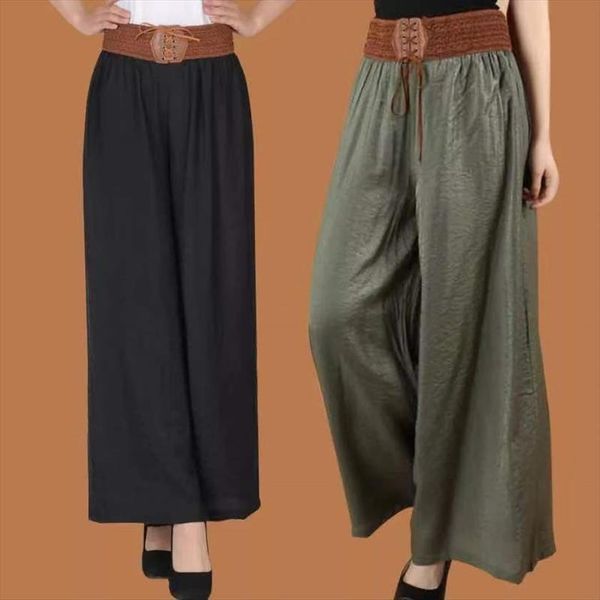 wide leg summer fashion womens pant high waist casual loose big feet black large size thin section women nine point, Black;white
wide leg summer fashion womens pant high waist casual loose big feet black large size thin section women nine point, Black;white