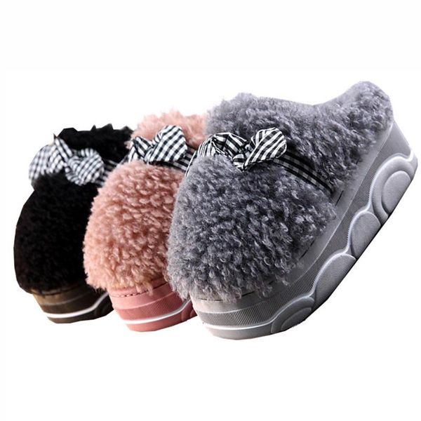 slippers winter wedges warm cotton cartoon bow slippersflip flops women ladies high-heeled thick-soled mop home shoes, Black
slippers winter wedges warm cotton cartoon bow slippersflip flops women ladies high-heeled thick-soled mop home shoes, Black