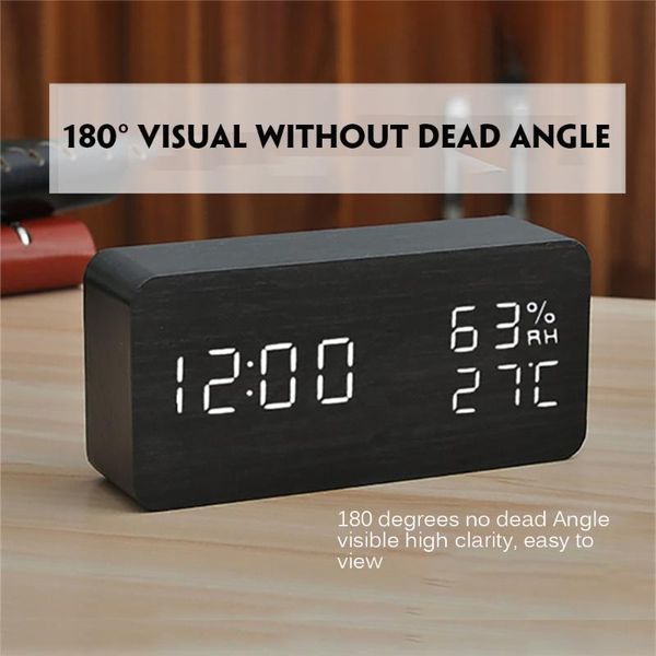 wooden alarm clock watch table voice control digital wood electronic deskusb/ powered clocks decor other & accessories
wooden alarm clock watch table voice control digital wood electronic deskusb/ powered clocks decor other & accessories