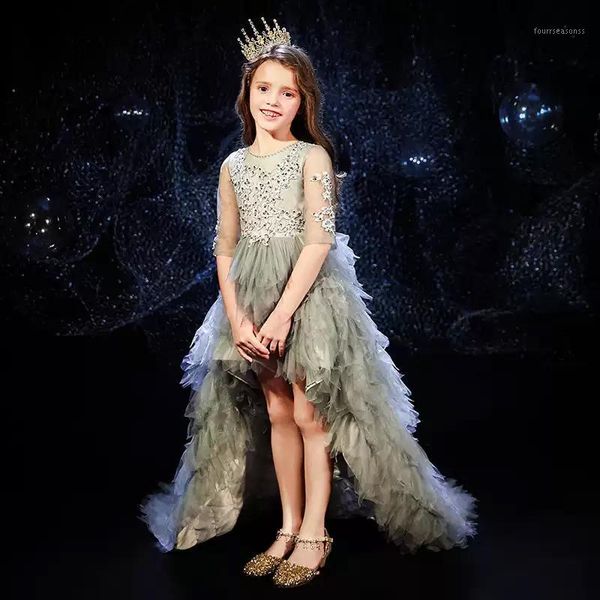 girl's dresses flower girl illusion sequined embroidery half o-neck princess knee-length tulle lace luxury gray kids party gown h4611, Red;yellow
girl's dresses flower girl illusion sequined embroidery half o-neck princess knee-length tulle lace luxury gray kids party gown h4611, Red;yellow