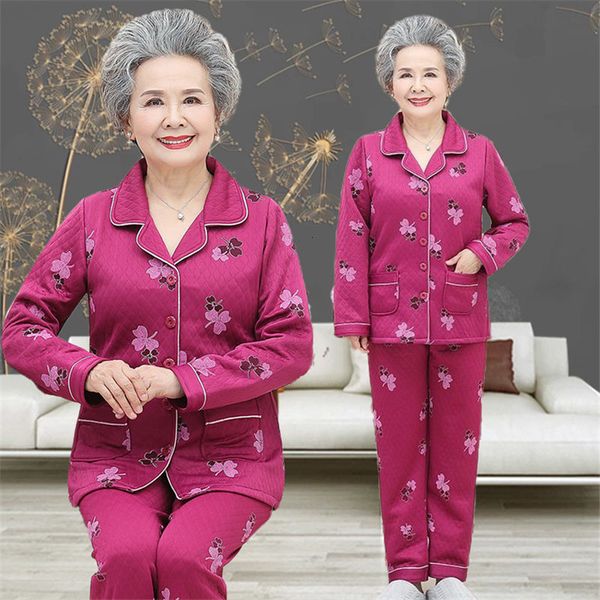 sleepwear grandma's autumn suit winter clothes old pajama ladies set for casual women printed plus size pyjama pants y352 1oov, Black;red
sleepwear grandma's autumn suit winter clothes old pajama ladies set for casual women printed plus size pyjama pants y352 1oov, Black;red