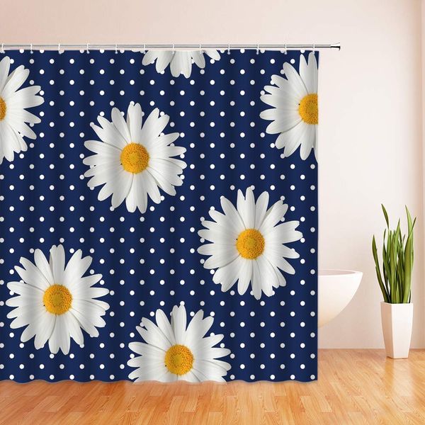daisy shower curtain white daisy flower cute spring floral navy blue white pol dot background fabric bathroom decor set 70x70
daisy shower curtain white daisy flower cute spring floral navy blue white pol dot background fabric bathroom decor set 70x70