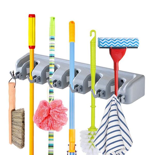 hooks & rails mop and broom holder organize rack made of plastic for kitchen garage basement garden laundry room
hooks & rails mop and broom holder organize rack made of plastic for kitchen garage basement garden laundry room
