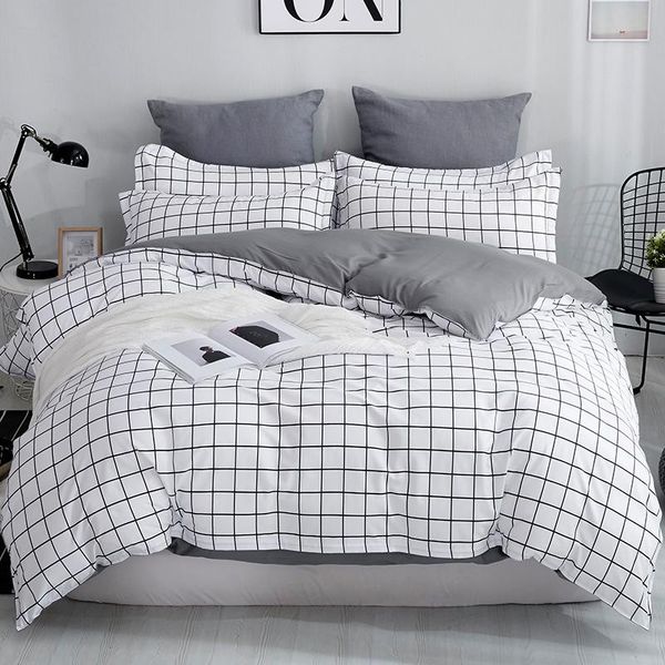 bedding sets classic black-white plaid set duvet cover pillowcase home textiles 2/3pcs bed linen king size dropship
bedding sets classic black-white plaid set duvet cover pillowcase home textiles 2/3pcs bed linen king size dropship