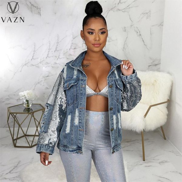 women's jackets vazn 2021 spring women fashion street hip hop style outwear long sleeve lapel broken hole pure color denim, Black;brown
women's jackets vazn 2021 spring women fashion street hip hop style outwear long sleeve lapel broken hole pure color denim, Black;brown