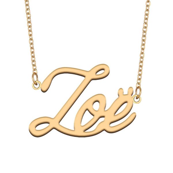 pendant necklaces zoe name necklace for women stainless steel jewelry 18k gold plated nameplate femme mother girlfriend gift, Silver
pendant necklaces zoe name necklace for women stainless steel jewelry 18k gold plated nameplate femme mother girlfriend gift, Silver