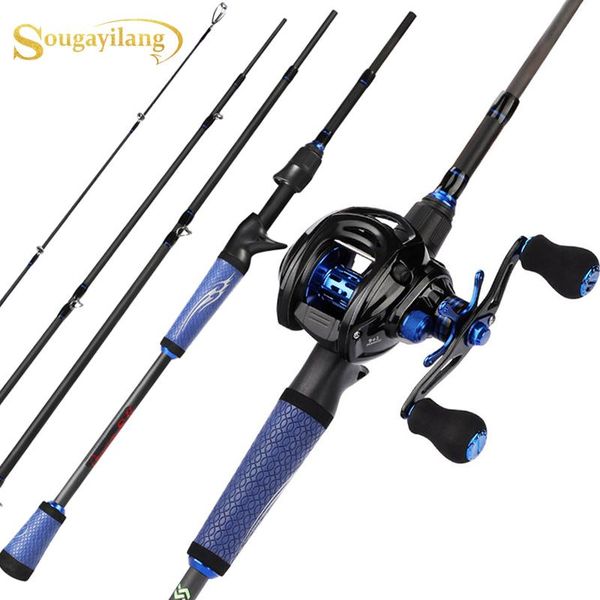 sougayilang 1.8m 2.1m 2.4m portable 4 section carbon fiber casting fishing rod with 9+1bb baitcasting reel combo pesca
sougayilang 1.8m 2.1m 2.4m portable 4 section carbon fiber casting fishing rod with 9+1bb baitcasting reel combo pesca