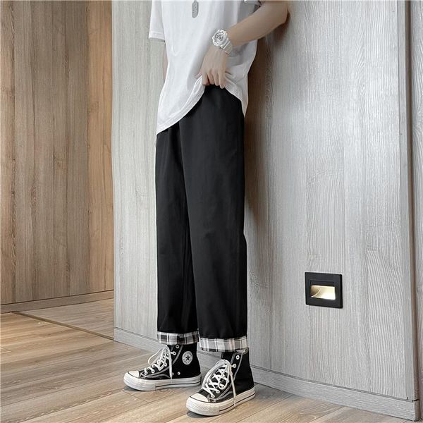 men's pants summer 2021 harajuku fashion loose casual nine point pant straight tube solid color wide-leg for men, Black
men's pants summer 2021 harajuku fashion loose casual nine point pant straight tube solid color wide-leg for men, Black