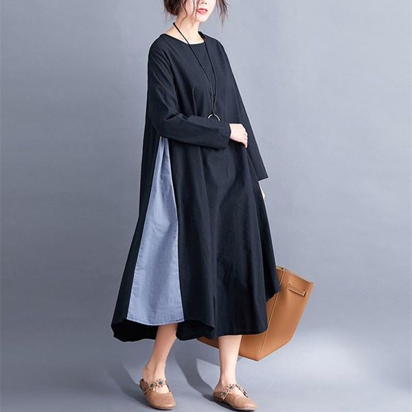 maternity dresses women's 2021 autumn two-color stitching literary loose large size dress cotton and linen simple casual for pregnant w, White
maternity dresses women's 2021 autumn two-color stitching literary loose large size dress cotton and linen simple casual for pregnant w, White