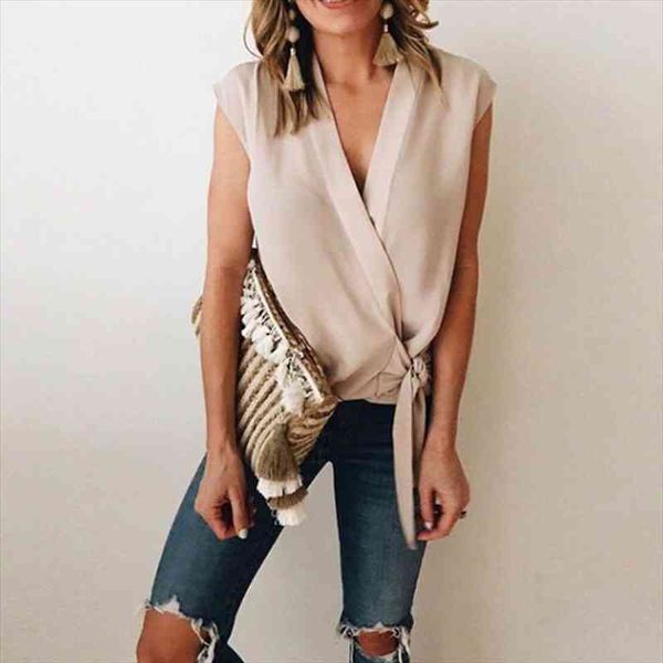 elegant summer womens and blouses fashion v-neck side bow party shirts female sleeveless blusas feminina, White
elegant summer womens and blouses fashion v-neck side bow party shirts female sleeveless blusas feminina, White