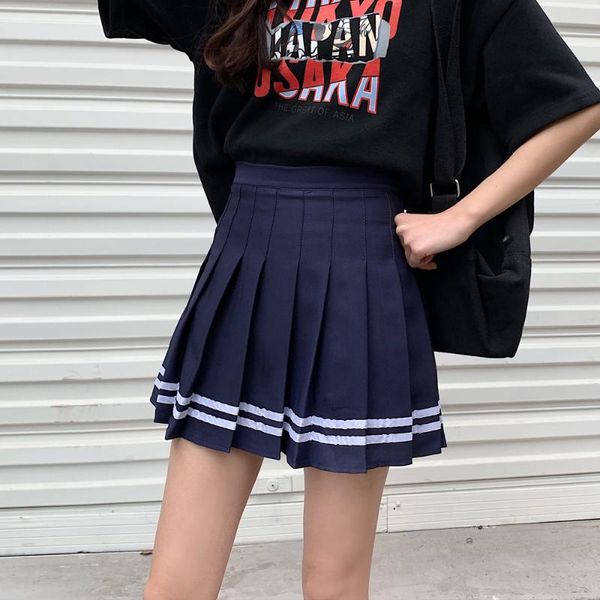 high waist women's skirts striped pleated skirt elastic female sweet mini dance plaid y2k, Black
high waist women's skirts striped pleated skirt elastic female sweet mini dance plaid y2k, Black
