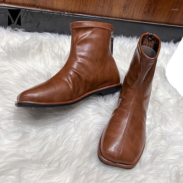 boots women square toe fur riding solid soft pu leather booties plush winter shoes retro split flat short ankle botas mujer1, Black
boots women square toe fur riding solid soft pu leather booties plush winter shoes retro split flat short ankle botas mujer1, Black