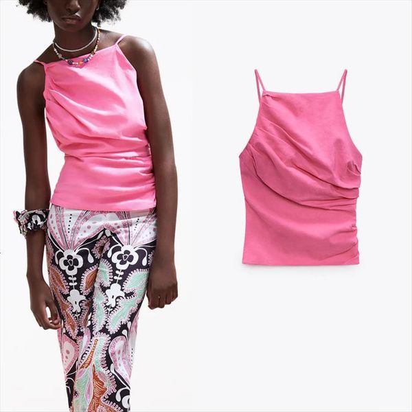 za white pink linen womens cami halter summer backless spaghetti straps blouses fashion pleat asymmetric hem female
za white pink linen womens cami halter summer backless spaghetti straps blouses fashion pleat asymmetric hem female