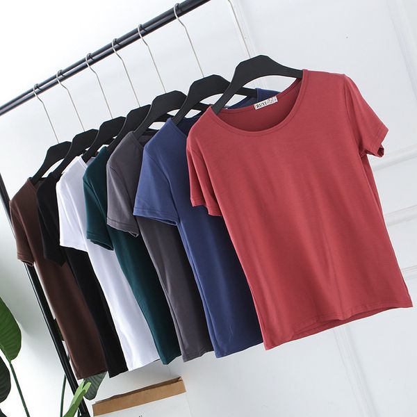 women's t shirt 2021 summer modal round neck short sleeve loose fat mm160kg solid color top, White
women's t shirt 2021 summer modal round neck short sleeve loose fat mm160kg solid color top, White