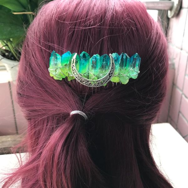 hair clips & barrettes beautiful gradient color quartz point combs,reiki crystal gems party bridal witchcraft women tiara hairband jewelry q, Golden;silver
hair clips & barrettes beautiful gradient color quartz point combs,reiki crystal gems party bridal witchcraft women tiara hairband jewelry q, Golden;silver