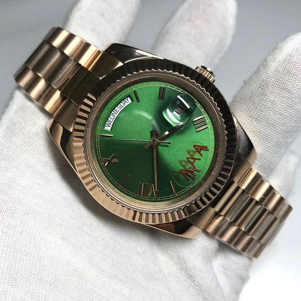 wristwatches luxury rose gold watch automatic daydate men self-wind 40mm watches stainless steel wristwatch no battery, Slivery;brown
wristwatches luxury rose gold watch automatic daydate men self-wind 40mm watches stainless steel wristwatch no battery, Slivery;brown