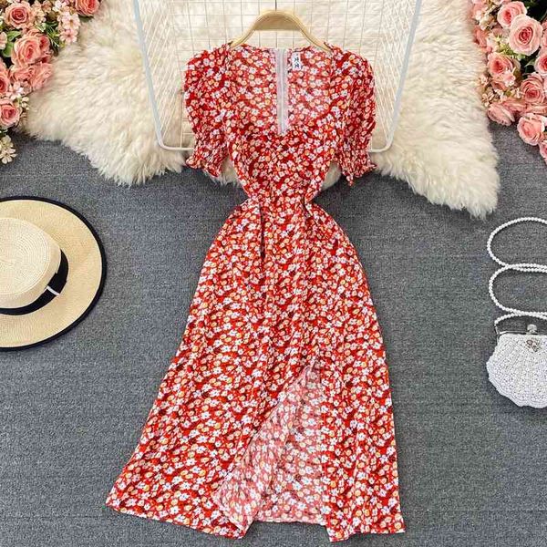 casual dresses vintage v-neck puff sleeve chiffon slim women's summer waist thin gentle sweet floral midi dress vestidos emb6, Black;gray
casual dresses vintage v-neck puff sleeve chiffon slim women's summer waist thin gentle sweet floral midi dress vestidos emb6, Black;gray