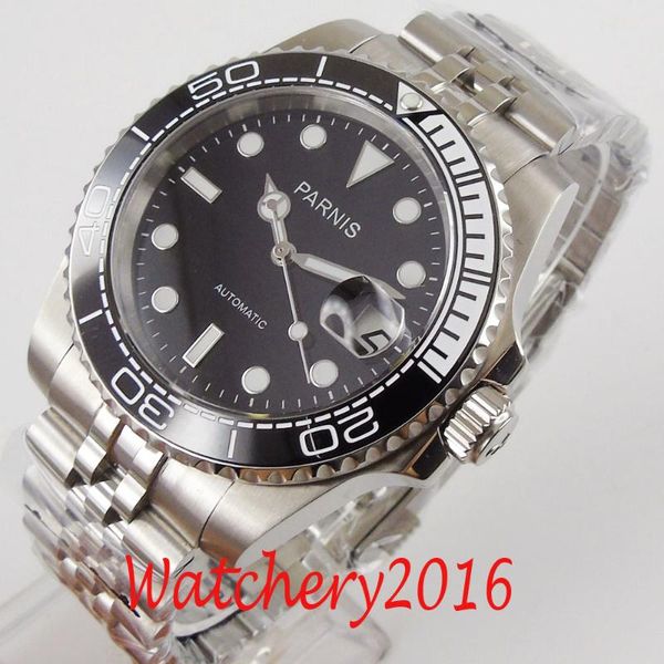 wristwatches 40mm black dial sapphire date luminous automatic jubilee men's watch, Slivery;brown
wristwatches 40mm black dial sapphire date luminous automatic jubilee men's watch, Slivery;brown